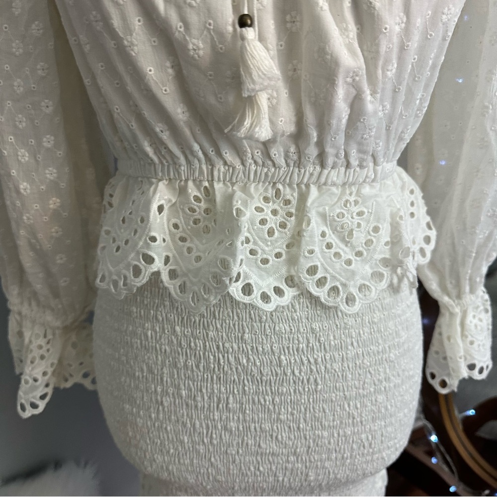 •nwt• Spell Daisy Chain Ruched Mini Dress - Picture 7 of 15
